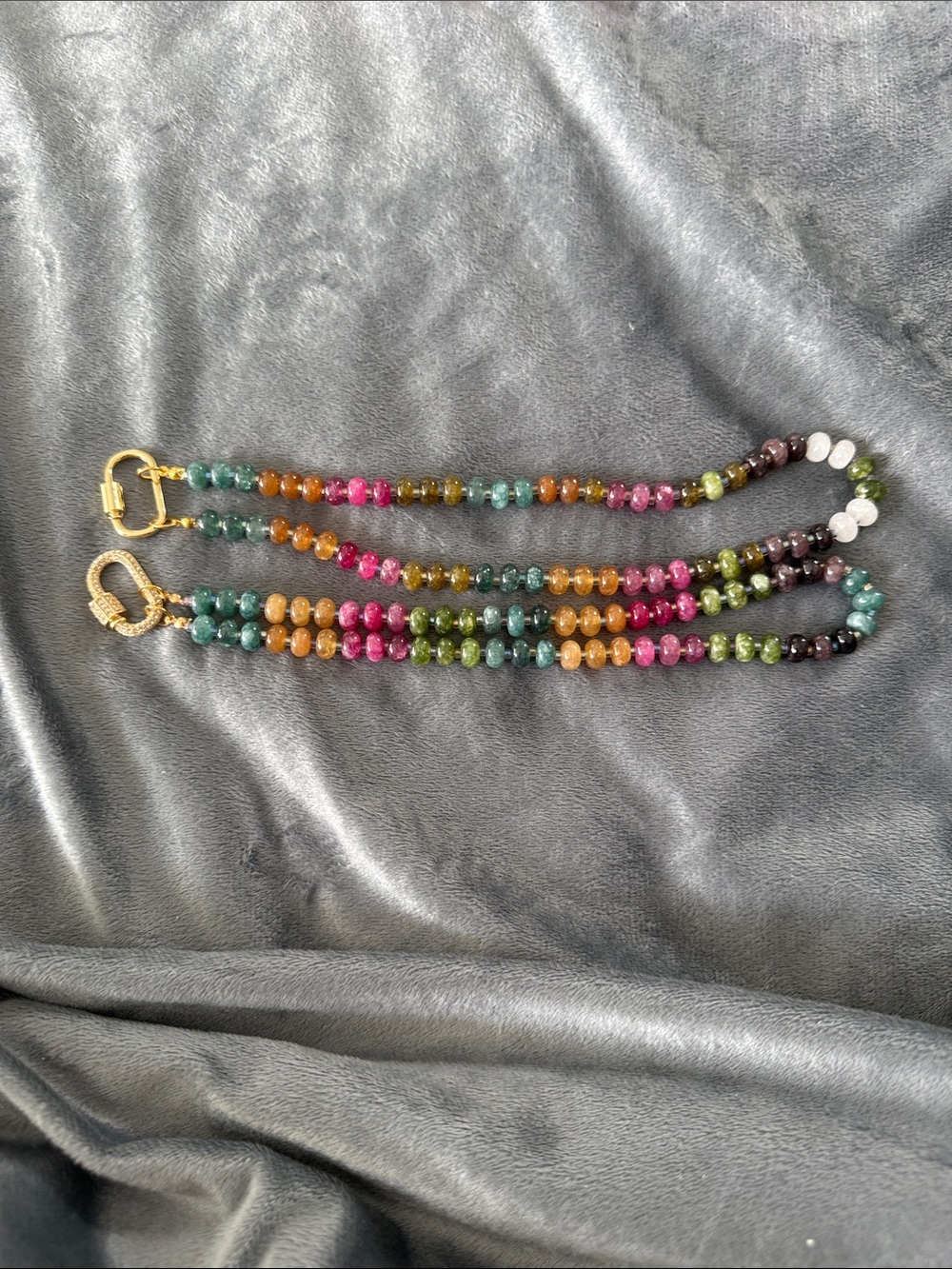 Gold Multi-Color Beaded Necklace - Women Jewelry